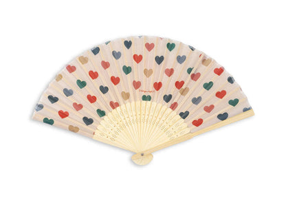 Printed Fan - Coeur Coloré