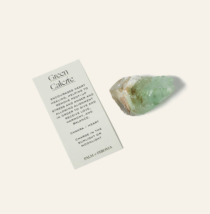 Palm Of Feronia -Raw Green Calcite