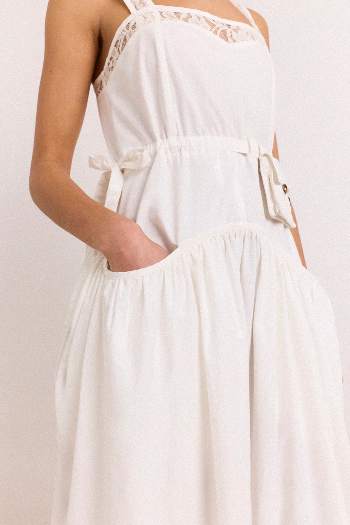 Campbell Midi Dress - White