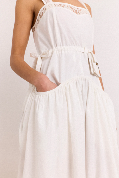 Campbell Midi Dress - White