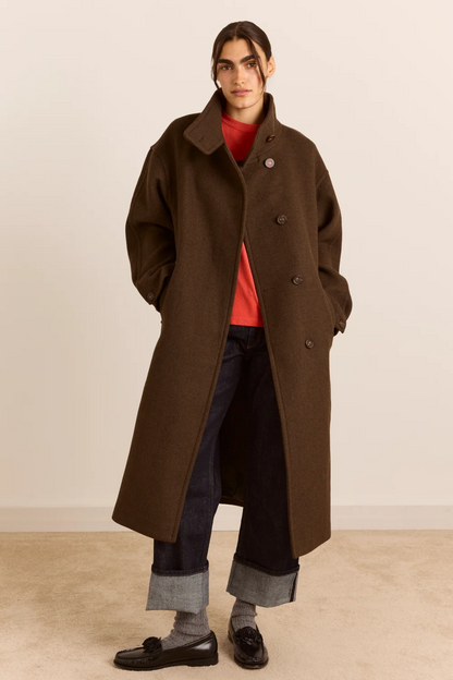 Agnes Wool Coat - Chocolate