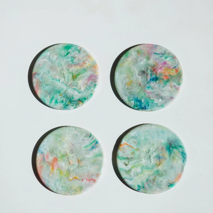 Recycled Plastic Coasters - Set Of 4