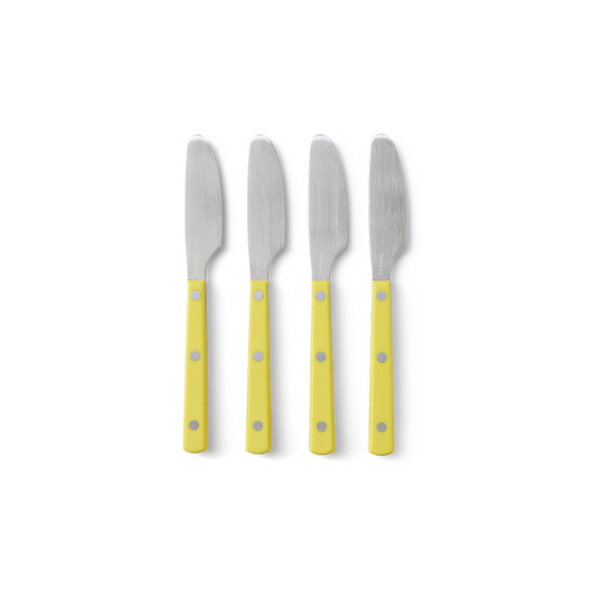 70s Cutlery: Butter Knives, Set of 4 - Lemon