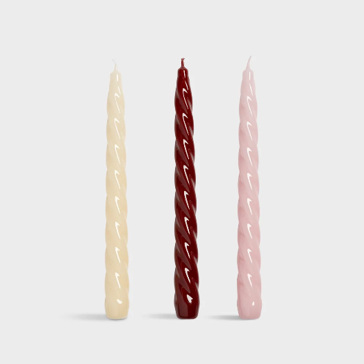 Candle Bravo Red Set Of  3