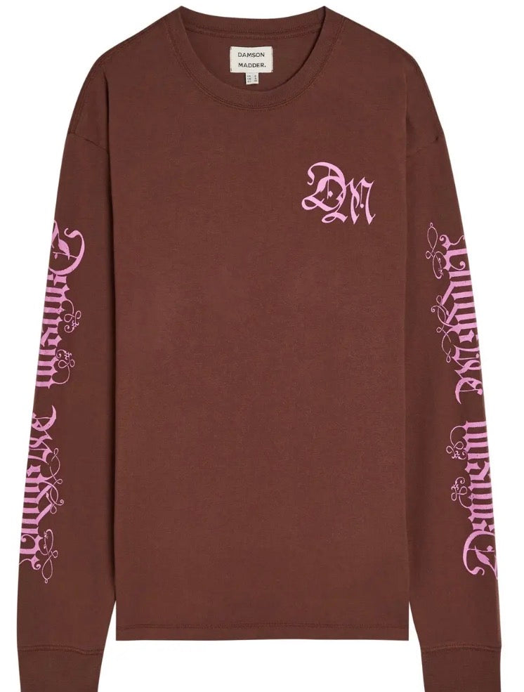 Pleasant Slumber Long Sleeve Graphic Tee - Choc
