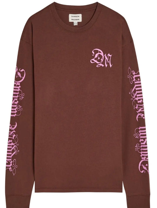 Pleasant Slumber Long Sleeve Graphic Tee - Choc