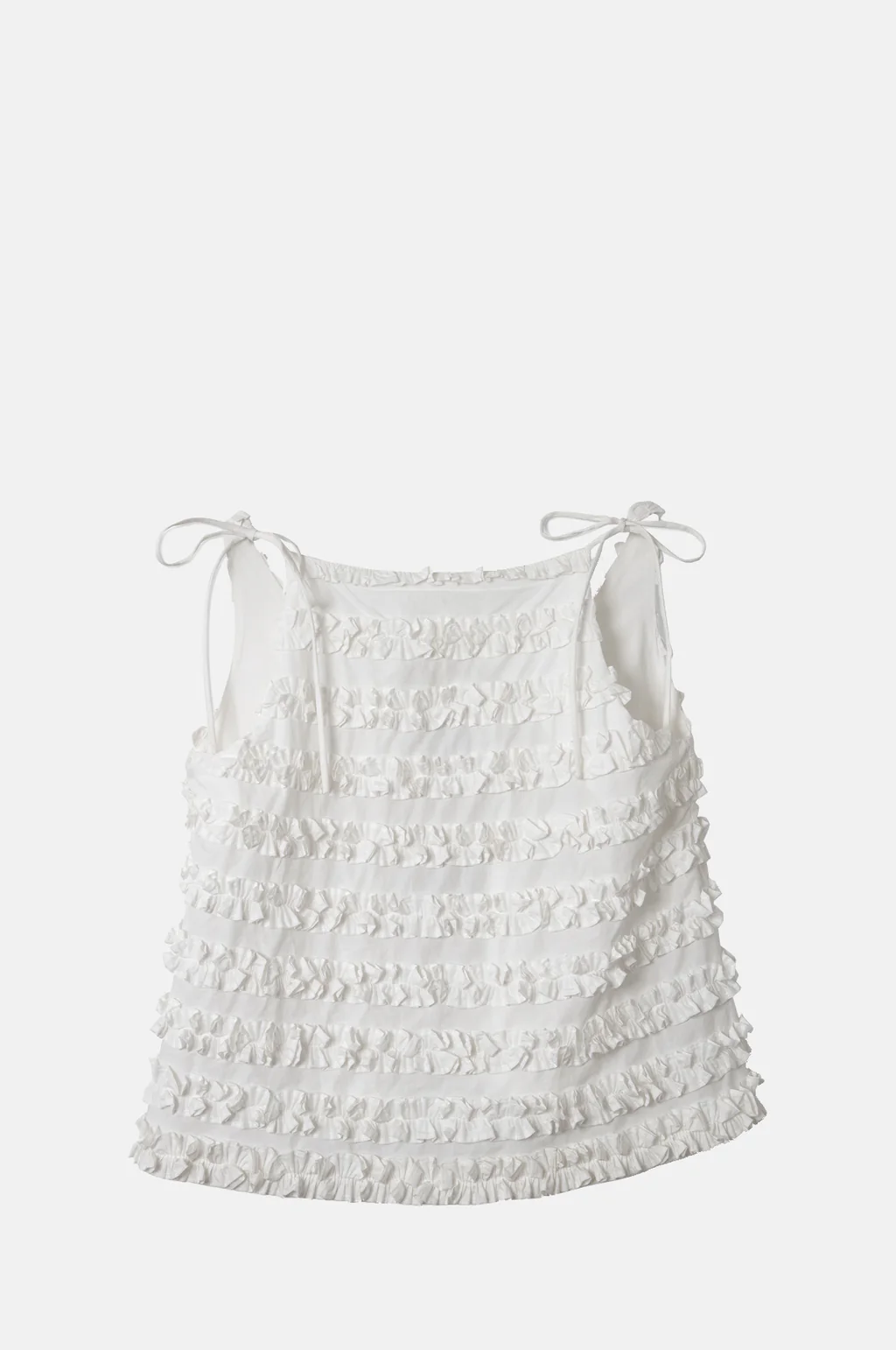 Leili Ruffle Cami - White