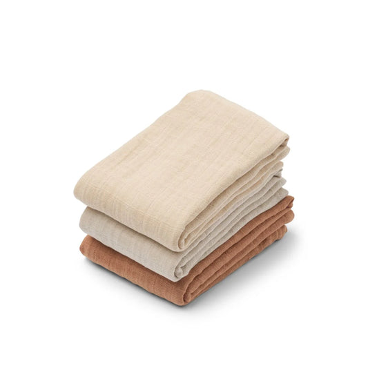 Lewis Muslin Cloth Tuscany Rose 3PK