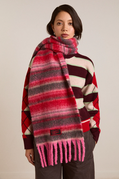 Brushed Oversized Scarf-  Pink Pop