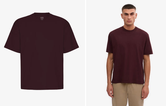 Oversized Organic T-Shirt - Oxblood Red