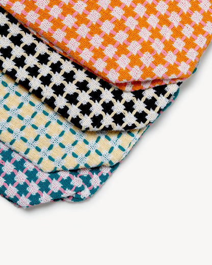 Recycled Cotton Wash Bag: Navy & Yellow