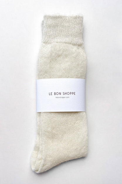 Mohair Veil Socks - Cream