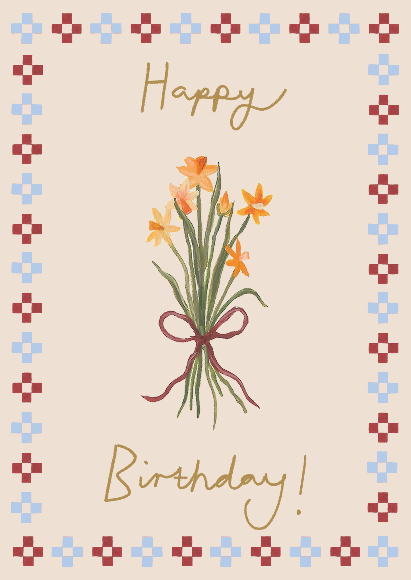 Folk Birthday Wishes card