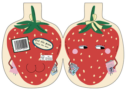 Hey Strawberry, Die cut everyday greeting card, birthday
