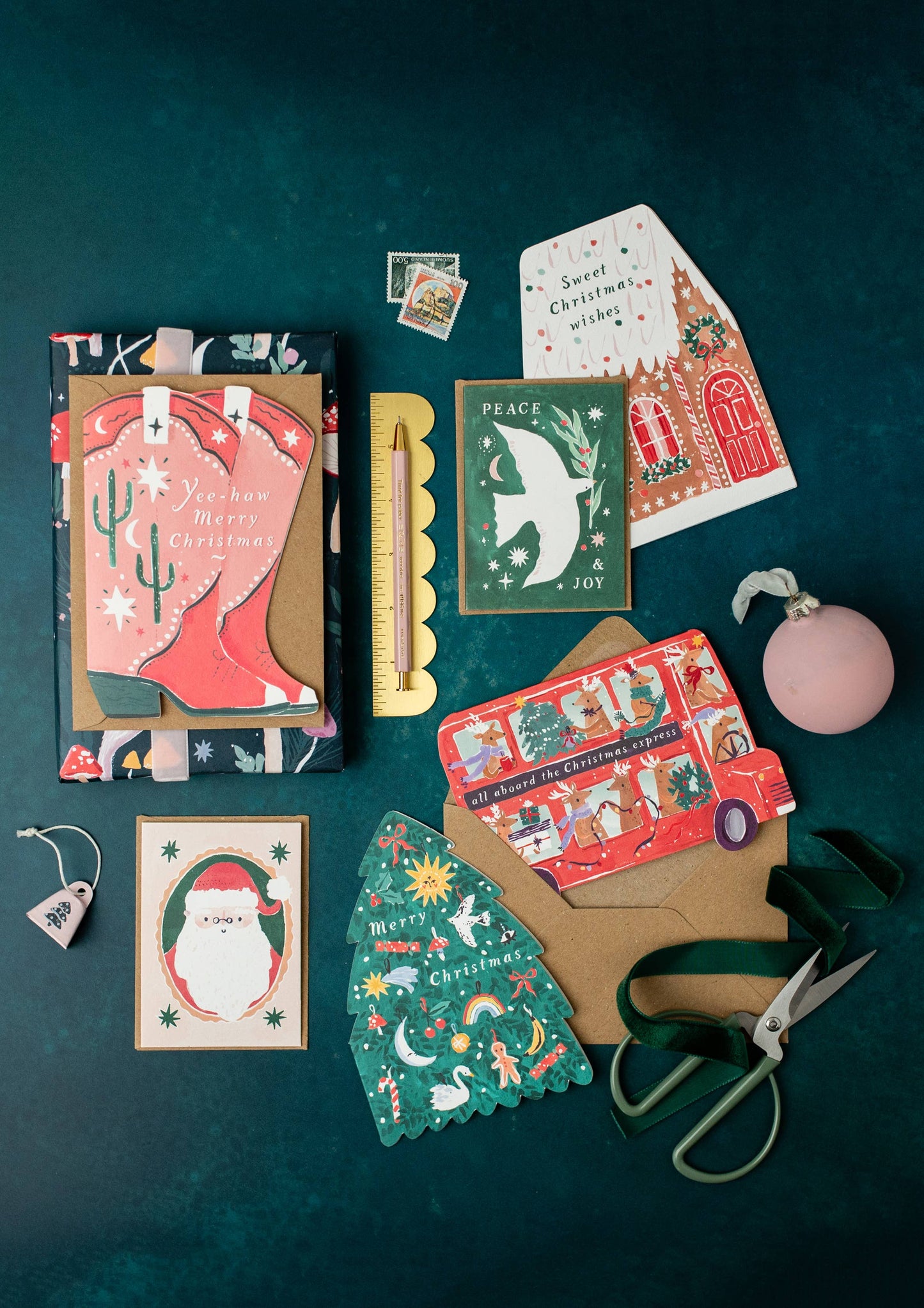 Cowboy Boots Christmas Card | Christmas Greeting Cards