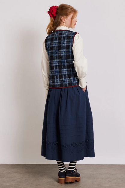 Alva Bow Gilet - Navy