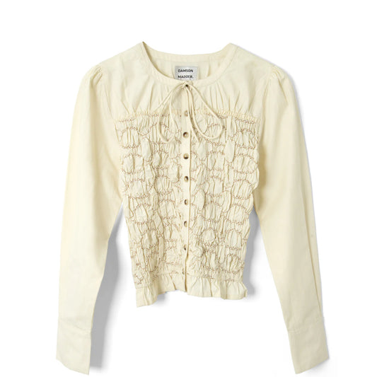 Elliana Smocked Cardi - Butter Smocked