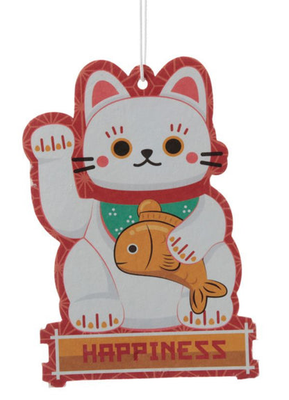 Jasmine White Maneki Neko Lucky Cat Air Freshener