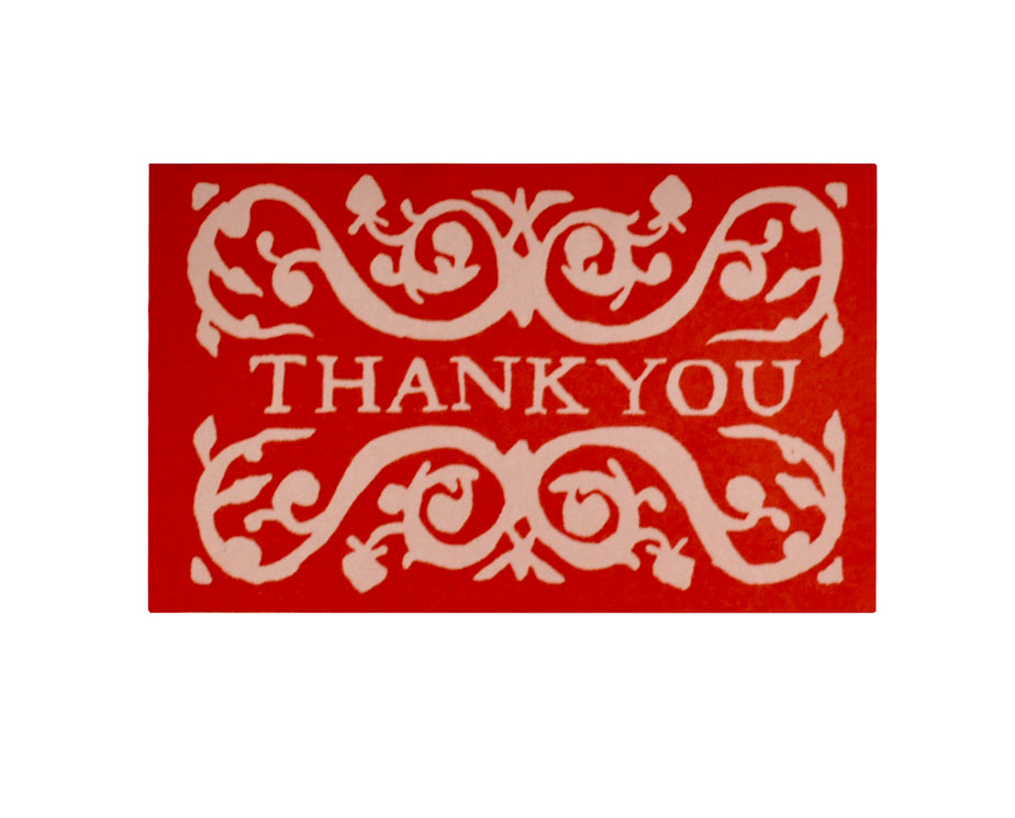 Arabesque Thank You Cards Pack Strawberry