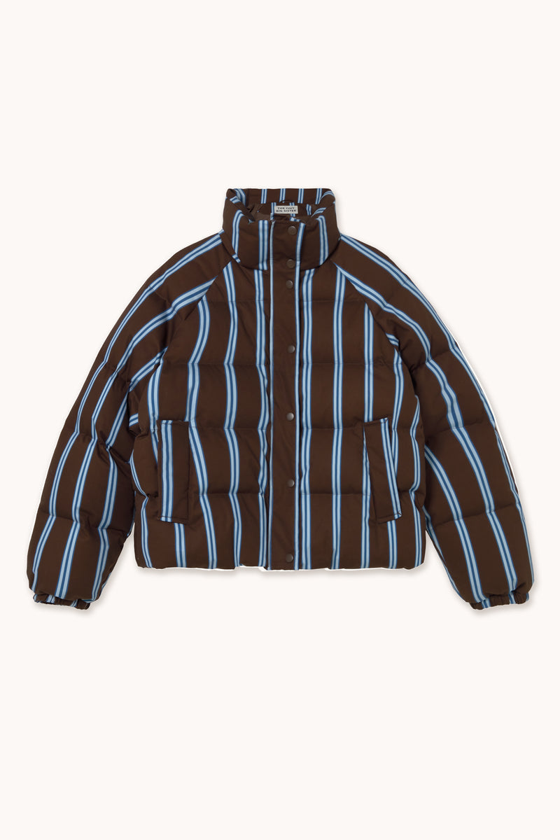 Striped Short Jacket - Umber