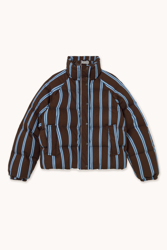 Striped Short Jacket - Umber