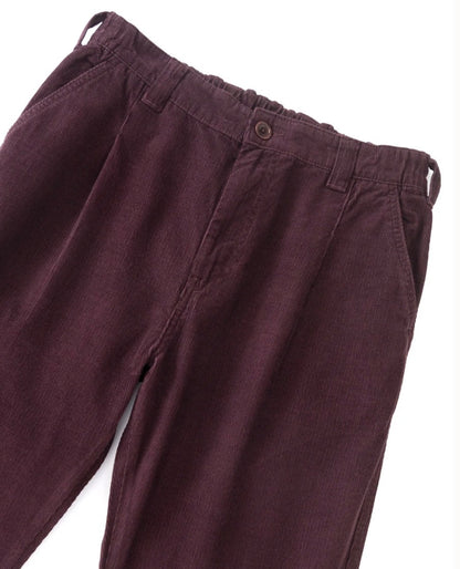Fine Cord Waiter Pants - Burgundy