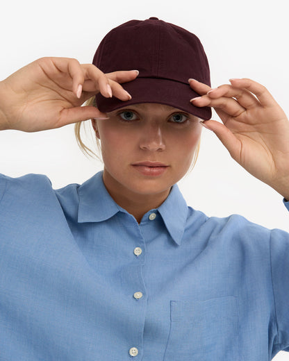 Organic Cotton Cap - Oxblood Red