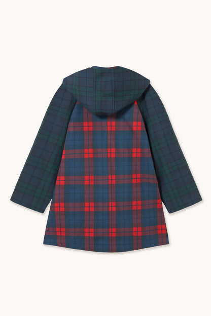 Check Hood Trench Coat