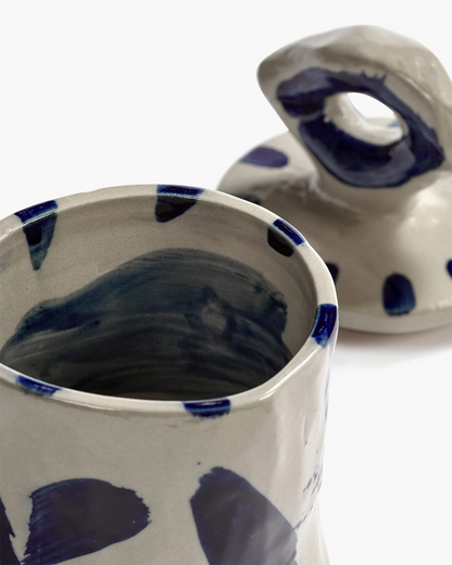 Storage Pot 03- Beige Blue Sophia