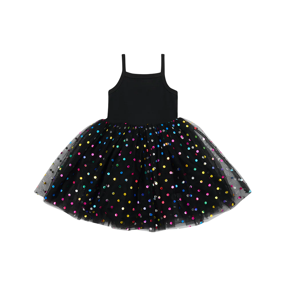 Black Spot Party Dress