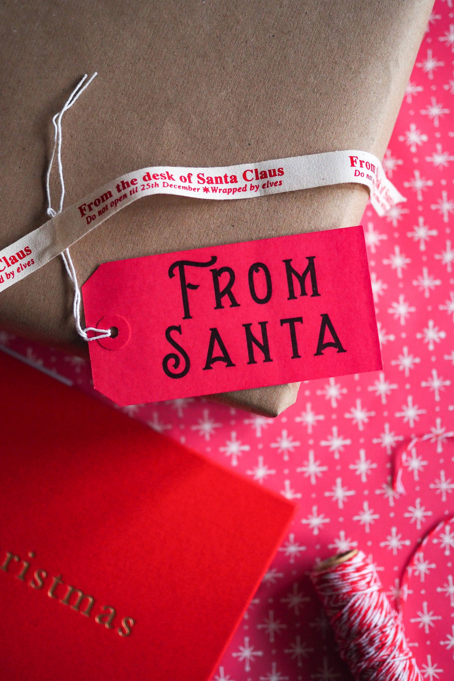 From Santa Christmas letterpress gift tags 5pk