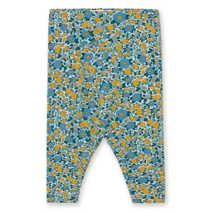 Flower Pattern Rib Pants