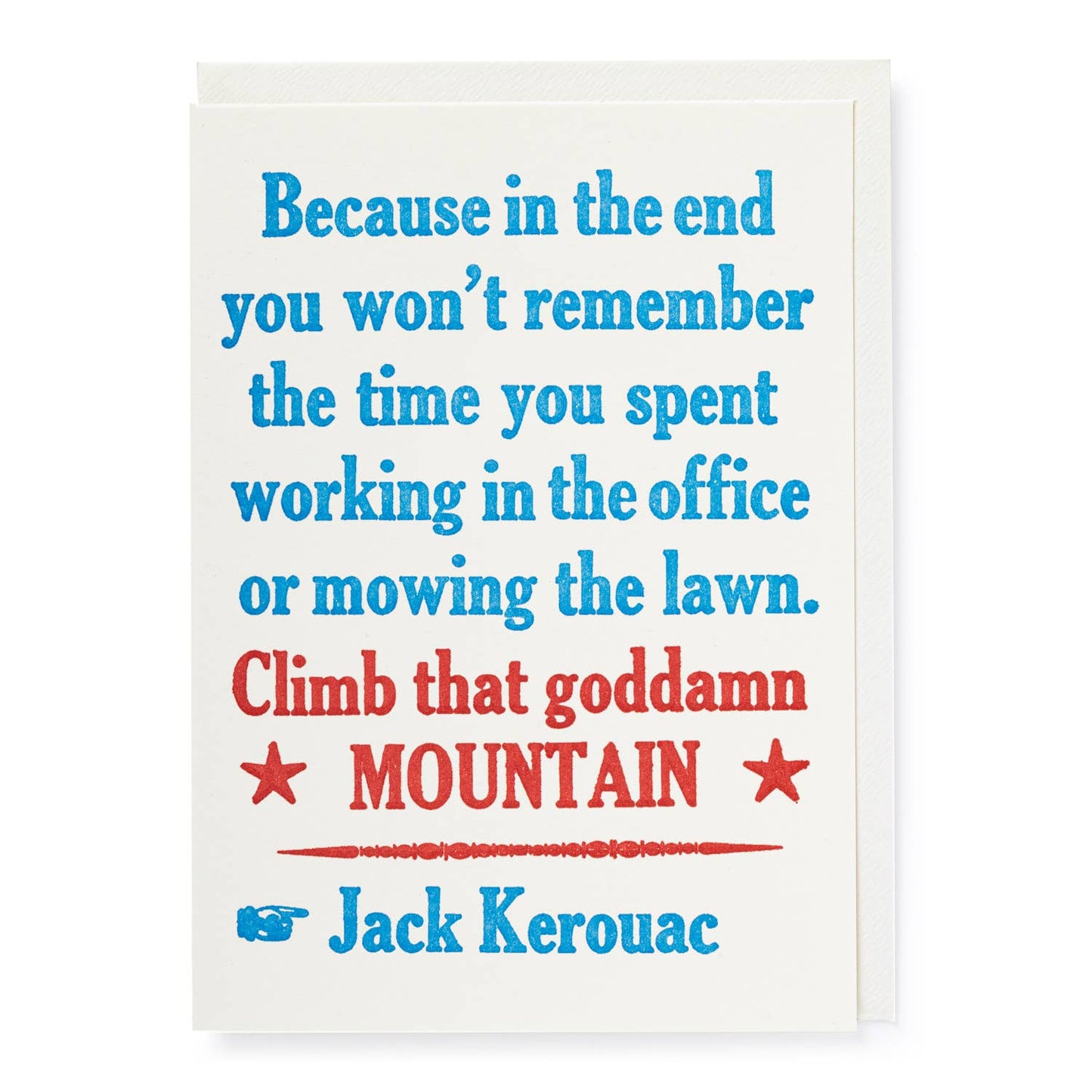 Climb That Montain | Letterpress Cards | Greeting Card