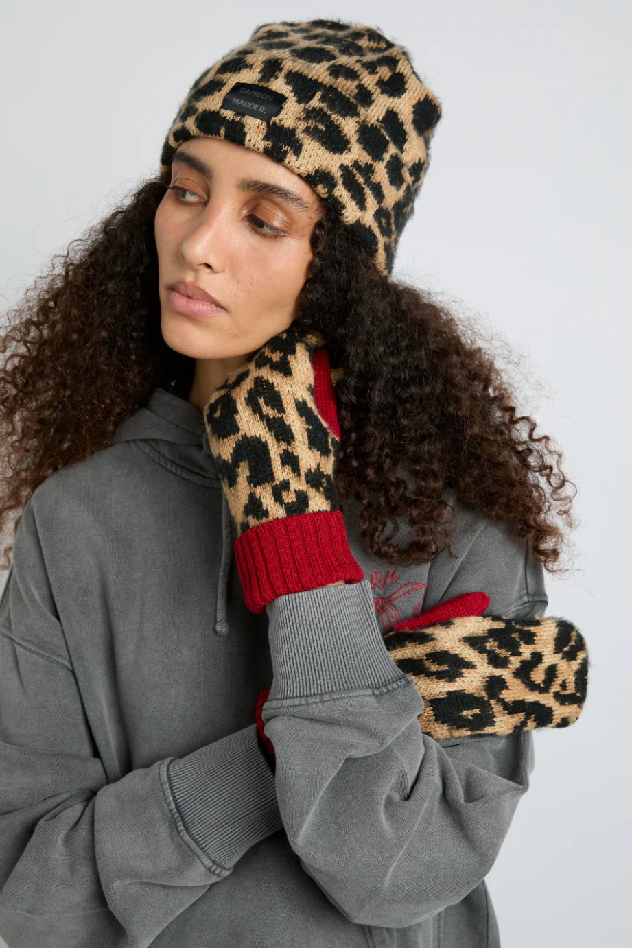 Leopard Knit Beanie