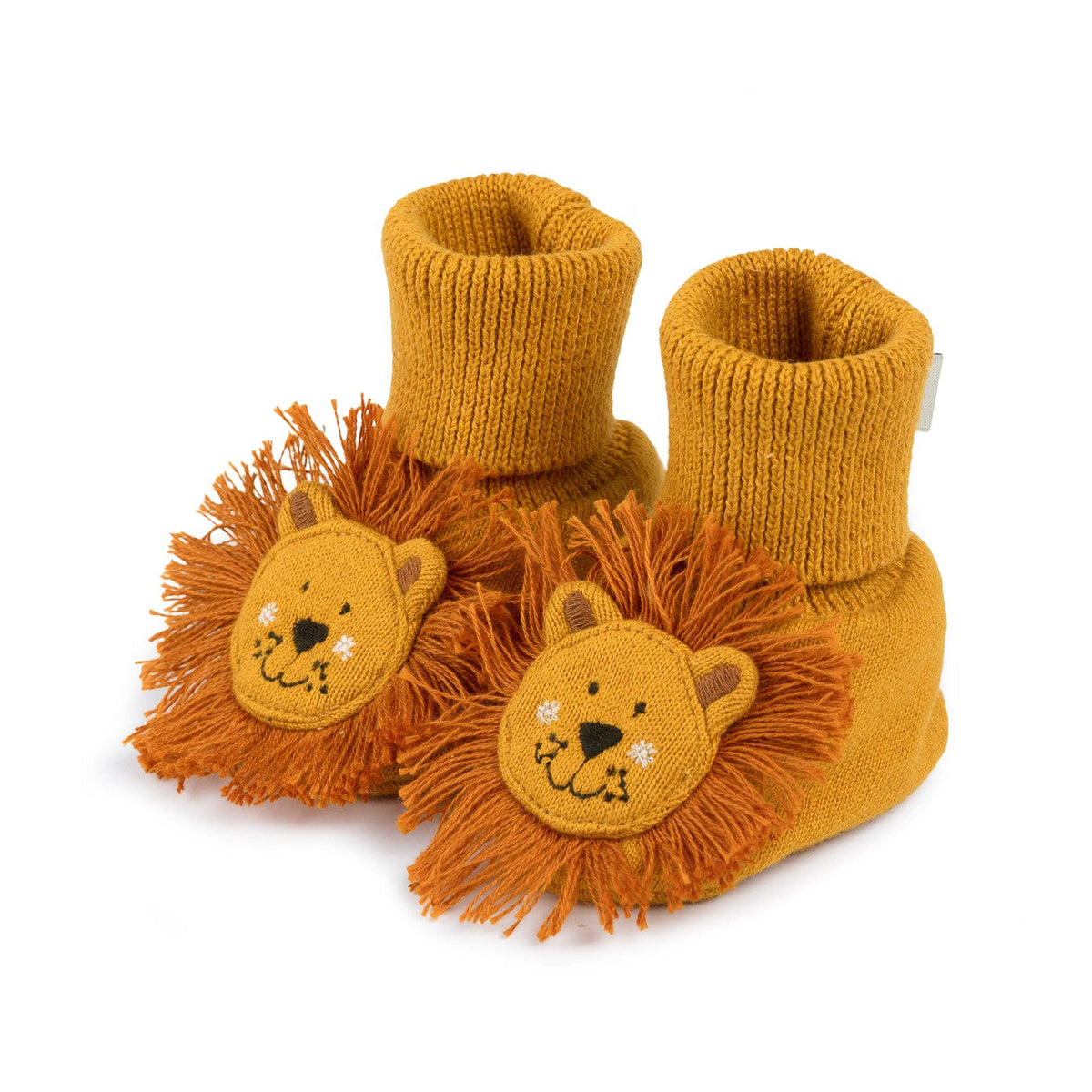 Cotton Knit Baby Slipper Socks:  Lion