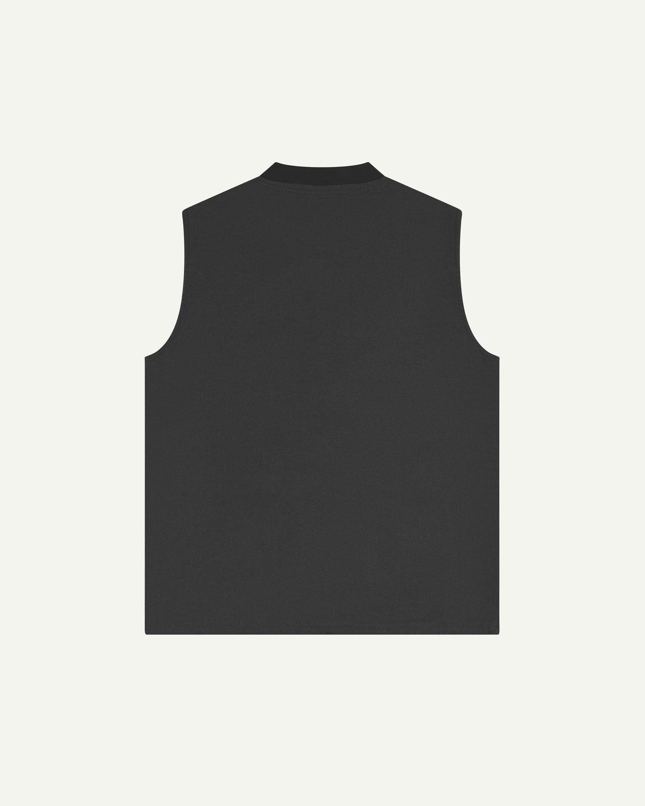 Canvas Vest With Flap Pockets - Charcoal