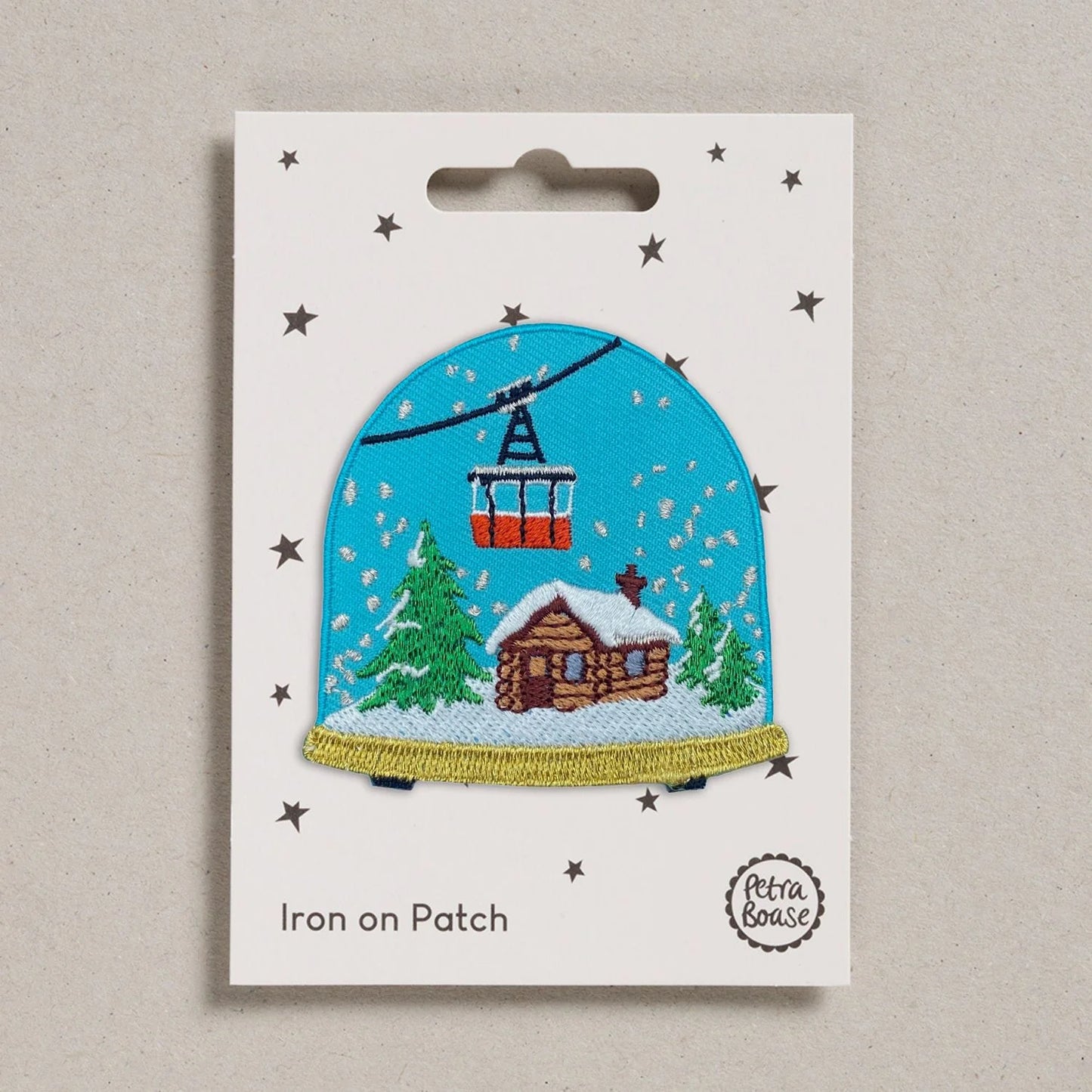 Snow Globe Iron On Patch