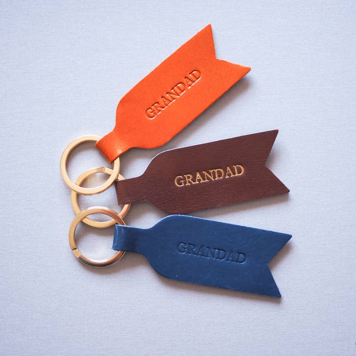Grandpa Leather Leather Keyring