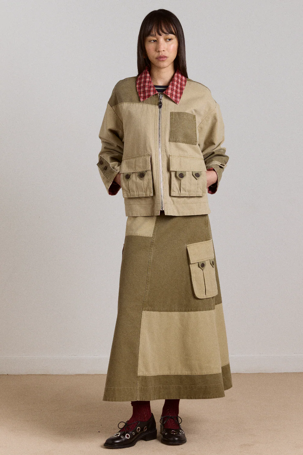 Marcelle Barn Skirt - Olive