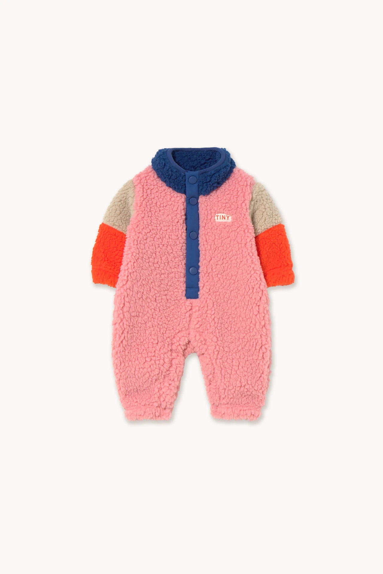 Colour Block Polar Sherpa One Piece - Dark Blue