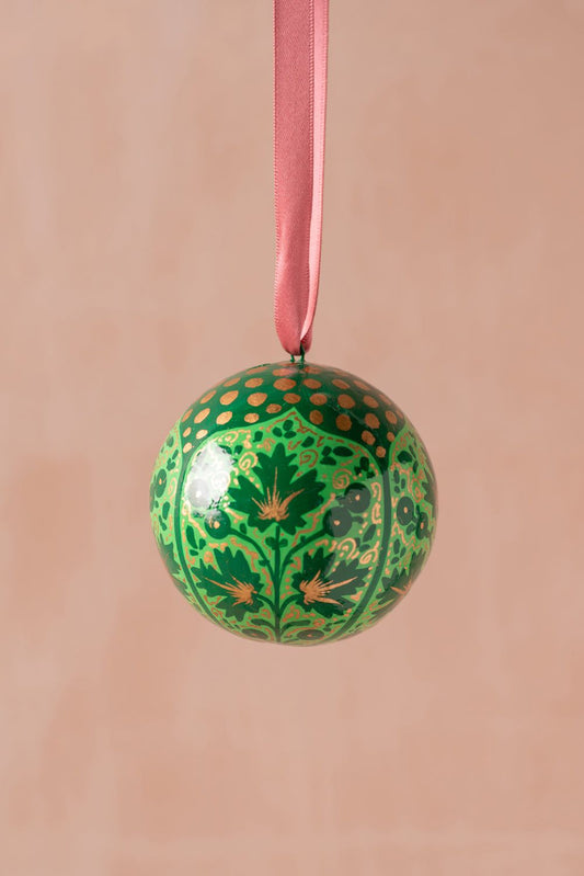 Green & Gold Kashmiri Bauble