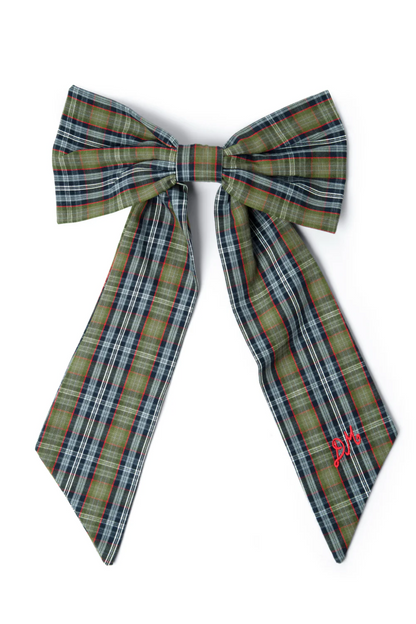 Oversized Bow Clip - Multi Check