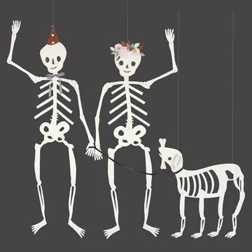 Giant Jointed Skeleton Decorations: Set Of 3
