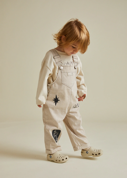 Piper Sand Stripe Dungarees