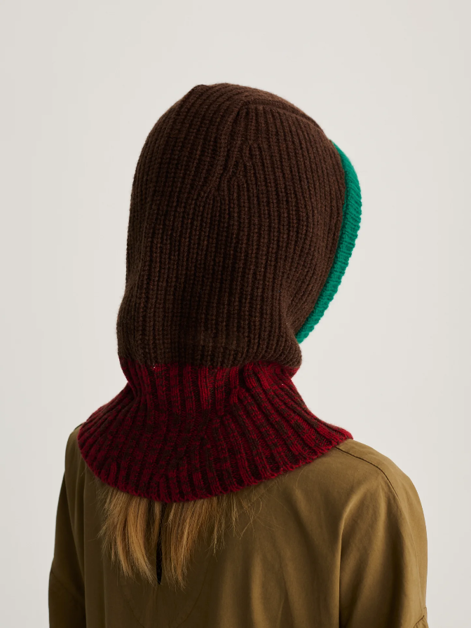 Colour Block Merino Wool Balaclava