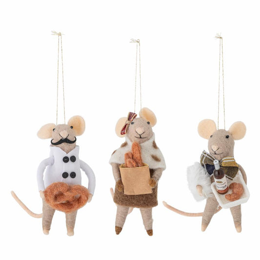 Peo Mouse Wool Christmas Ornament - Single
