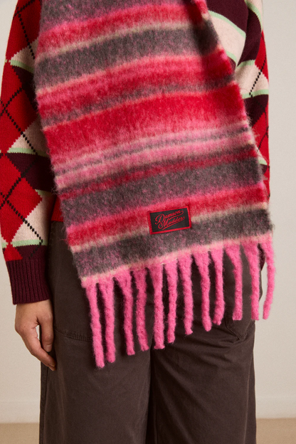 Brushed Oversized Scarf-  Pink Pop