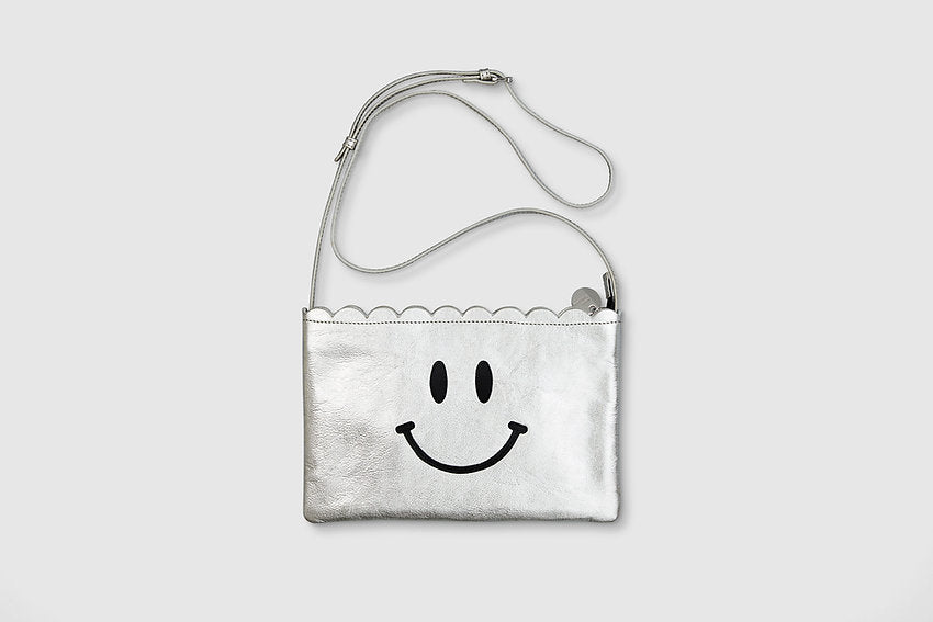 Silver Leather Happy Bag