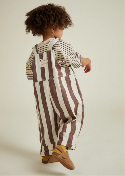 Blythe Choc Stripe Dungaree