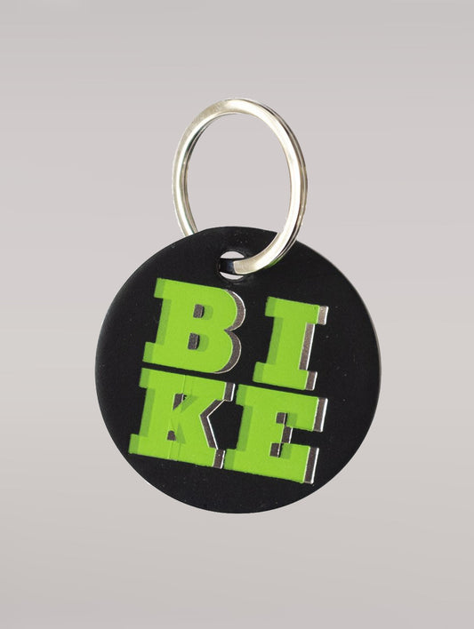 Bike Key Ring - Black & Green